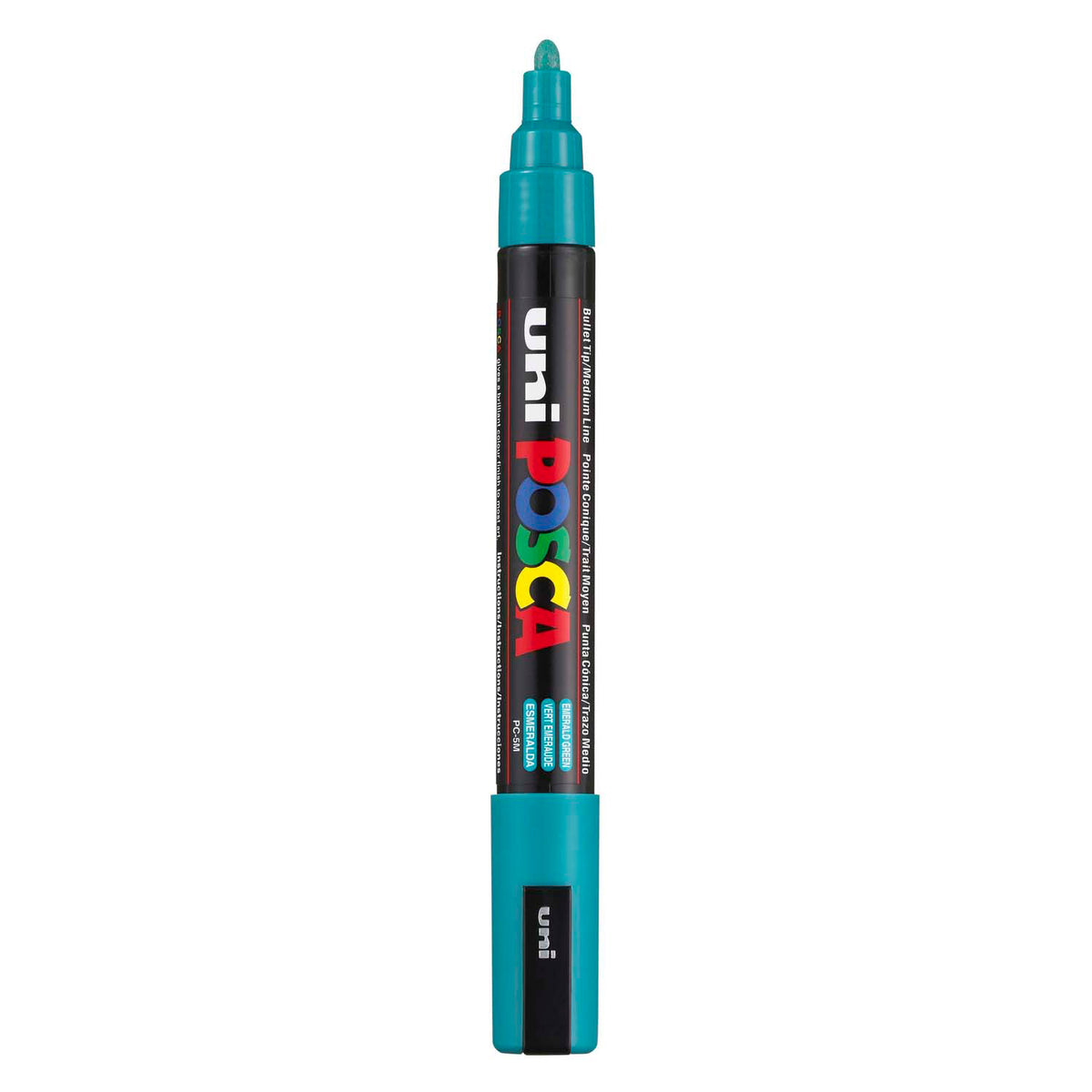 UNI-POSCA POSCA-Marker, AFM PC-5M, Liniendicke 2,5 mm, Medium, Smaragdgrün, 1 Stück