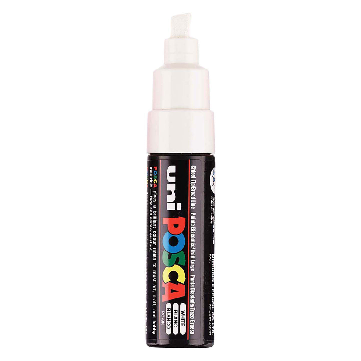 UNI-POSCA POSCA-Marker, AFM PC-8K, Liniendicke 8 mm, breit, weiß, 1 Stück