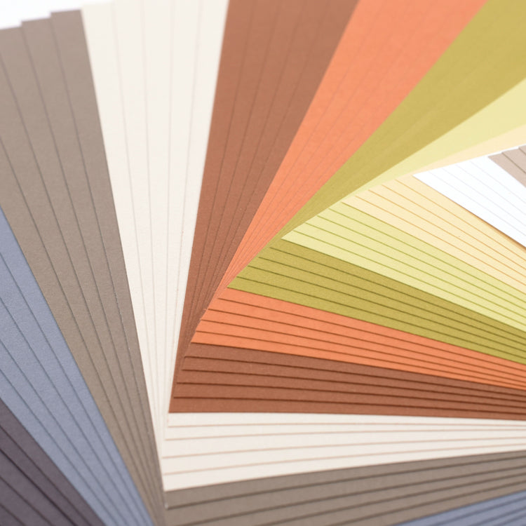 Florence • Kartonpapier 216g glatt 11,4x30,5cm Erdtöne 60x