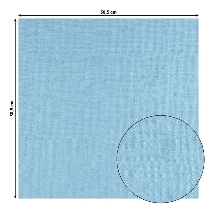 Florence • Kartonpapier 216g Struktur 30,5x30,5cm Himmelblau 20x