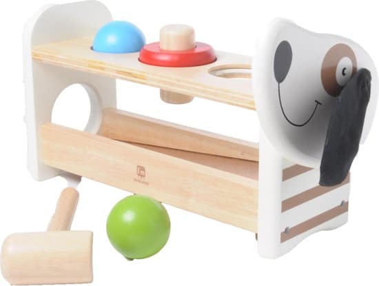 Bongers Spielzeug i apos; M Doggy Hamperbank aus Holz mit Hammer gemacht