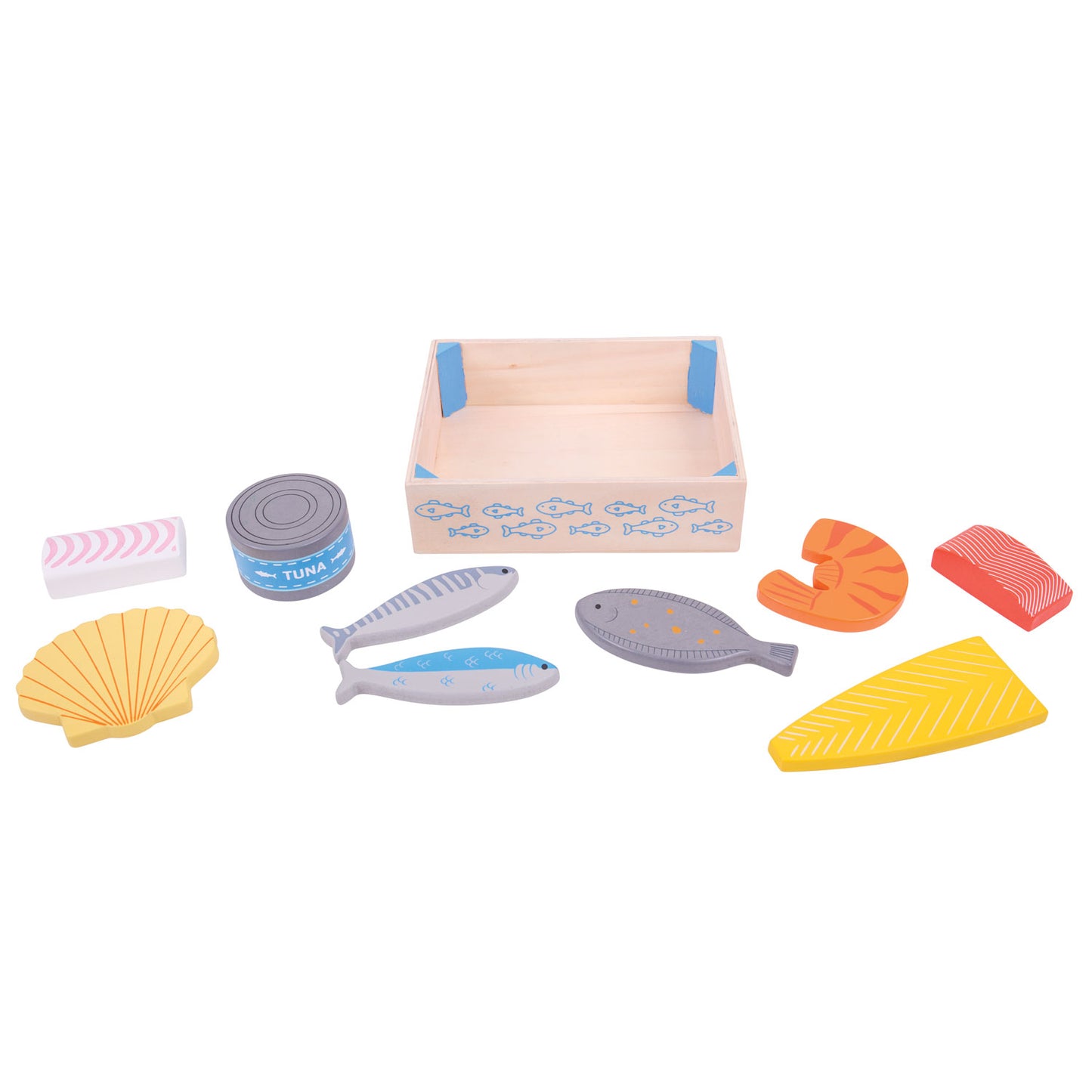 Bigjigs Holzkiste mit Fisch