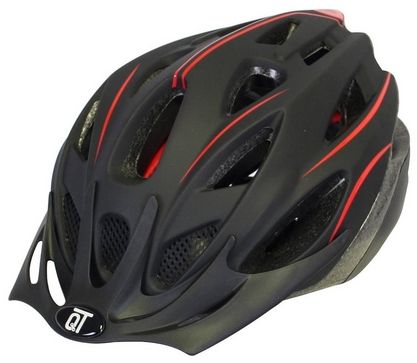 Fahrradhelm Fuse unisex matt schwarz rot Größe M