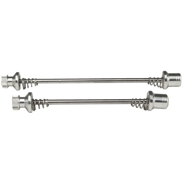 TranzX - Schnellspanner für Hinterradnabe + Sattelstütze silber