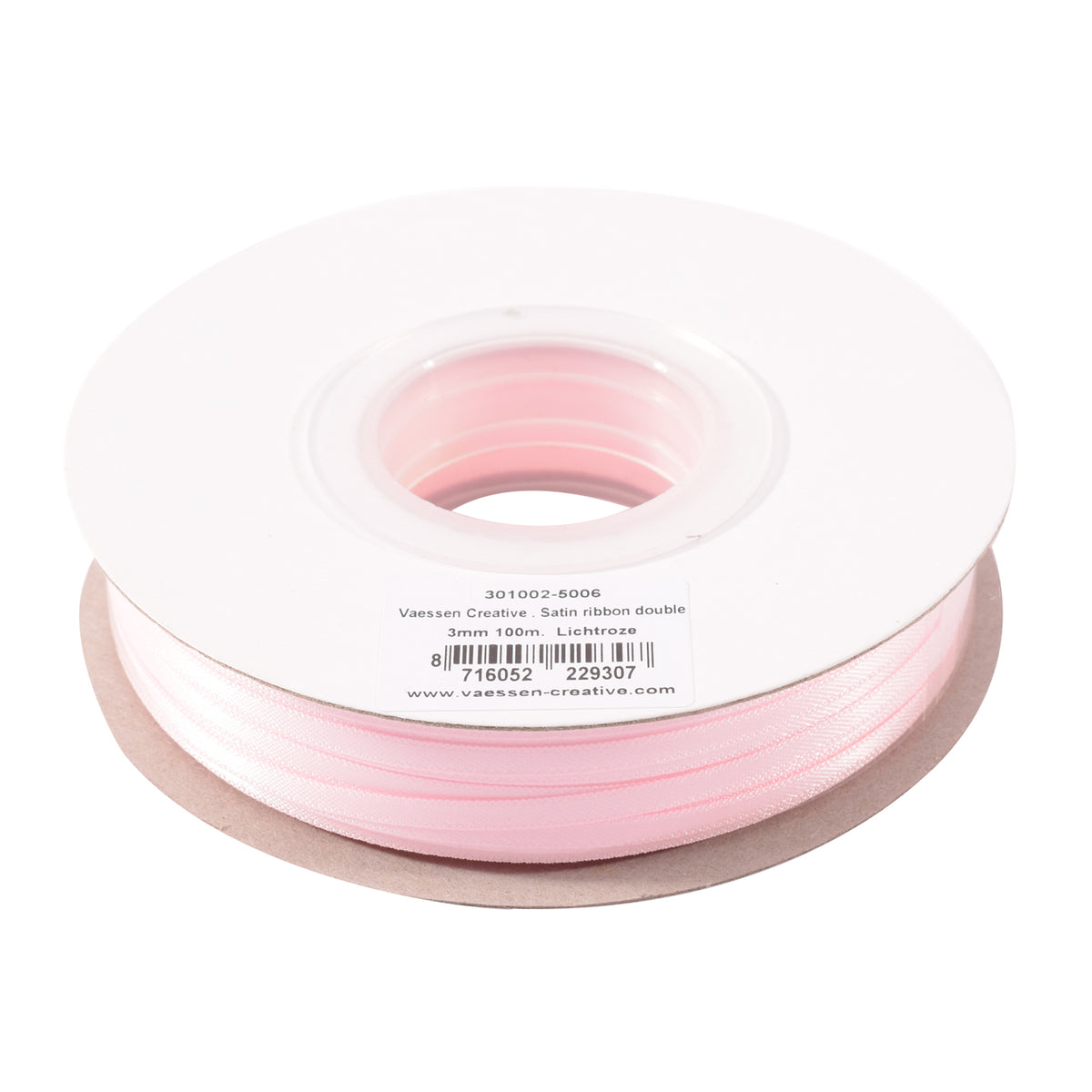 Vaessen creative • Satinband 3mmx100m pastellrosa