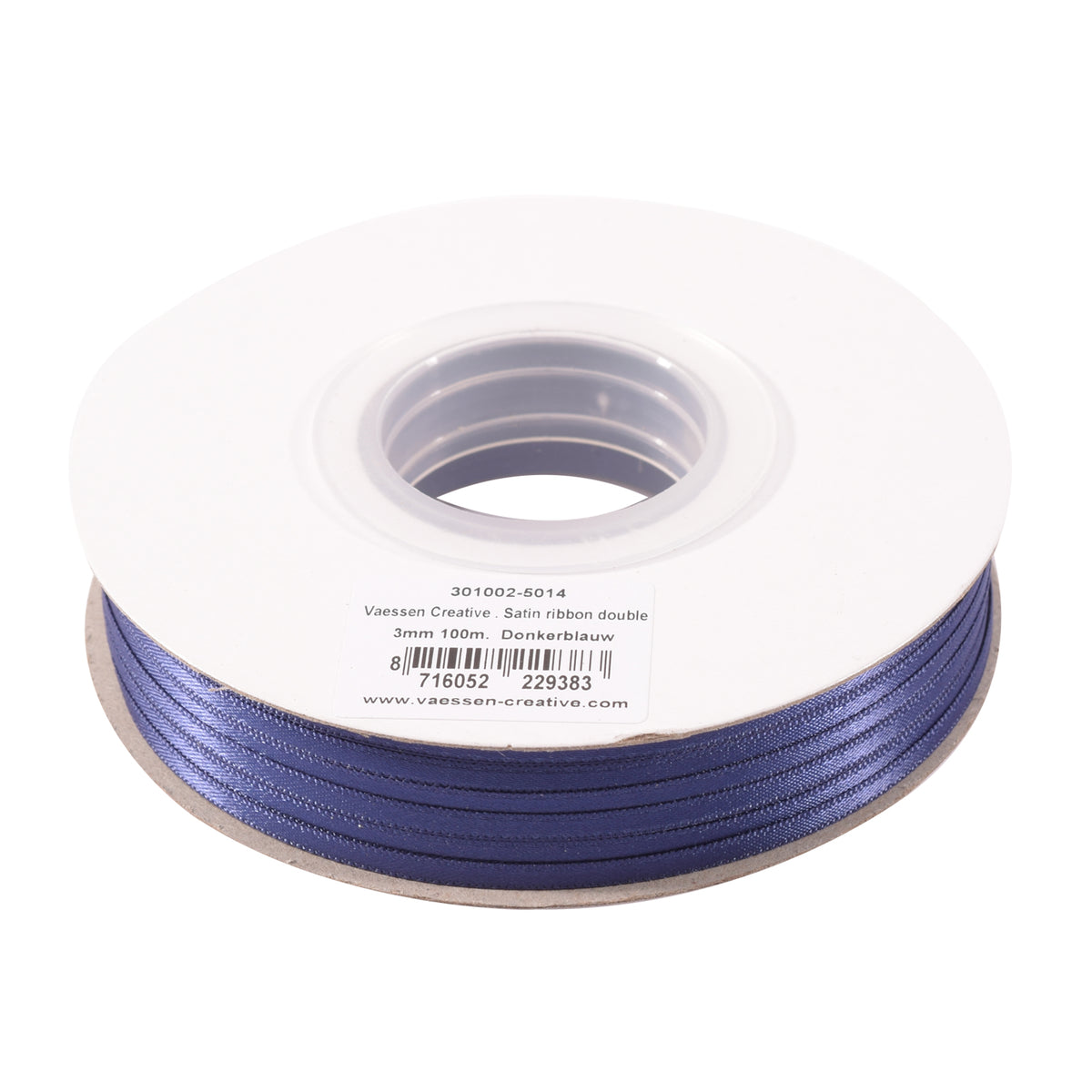 Vaessen creative • Satinband 3mmx100m dunkelblau