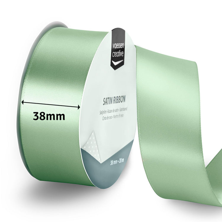 Vaessen creative • Satinband 20 m x 38 mm Salbeigrün