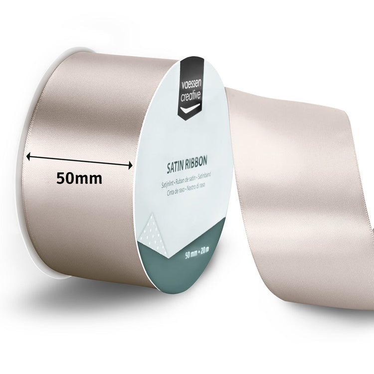 Vaessen creative • Satinband 20mx50mm beige