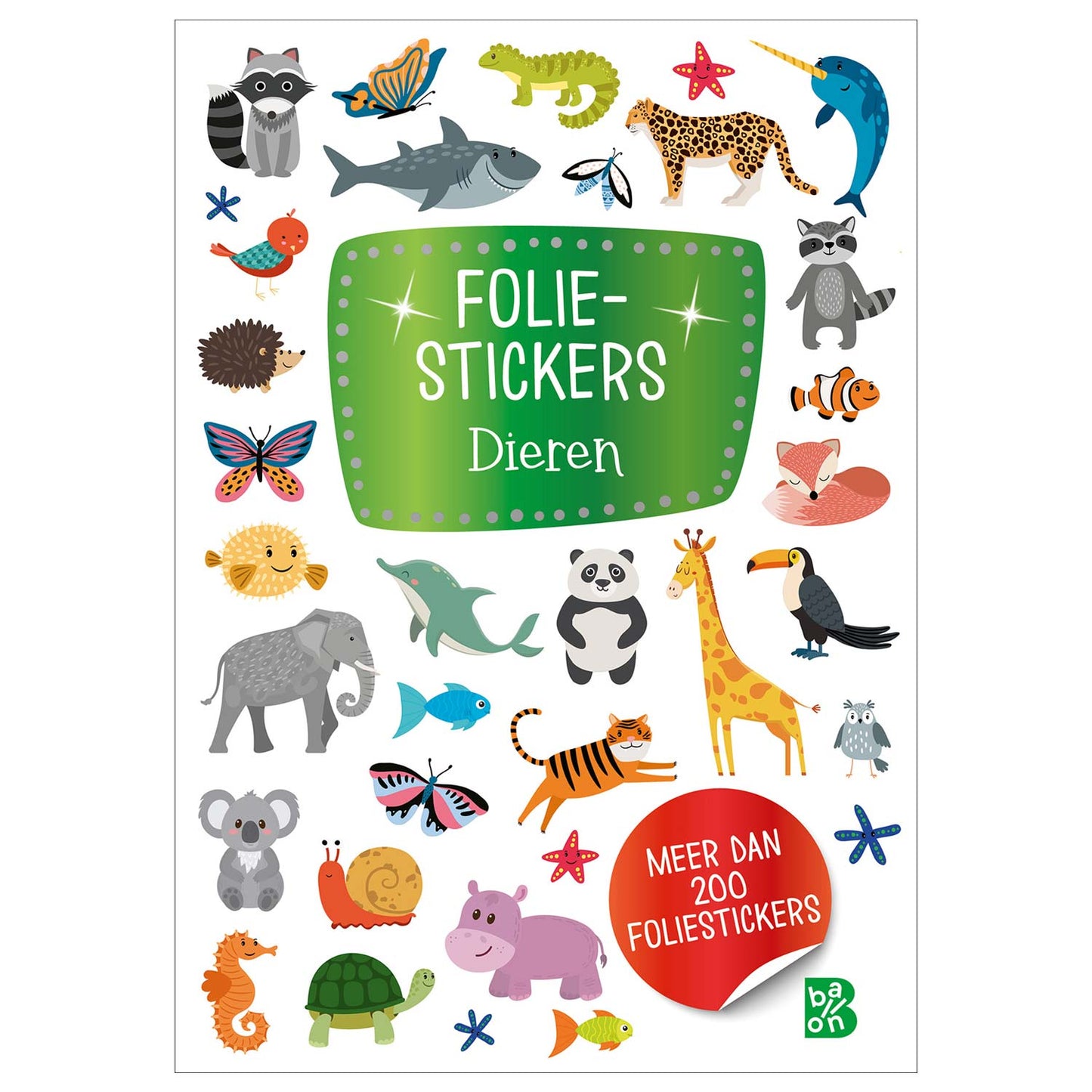 Standard-Publisher-Glitzerfolienaufkleber – Tiere
