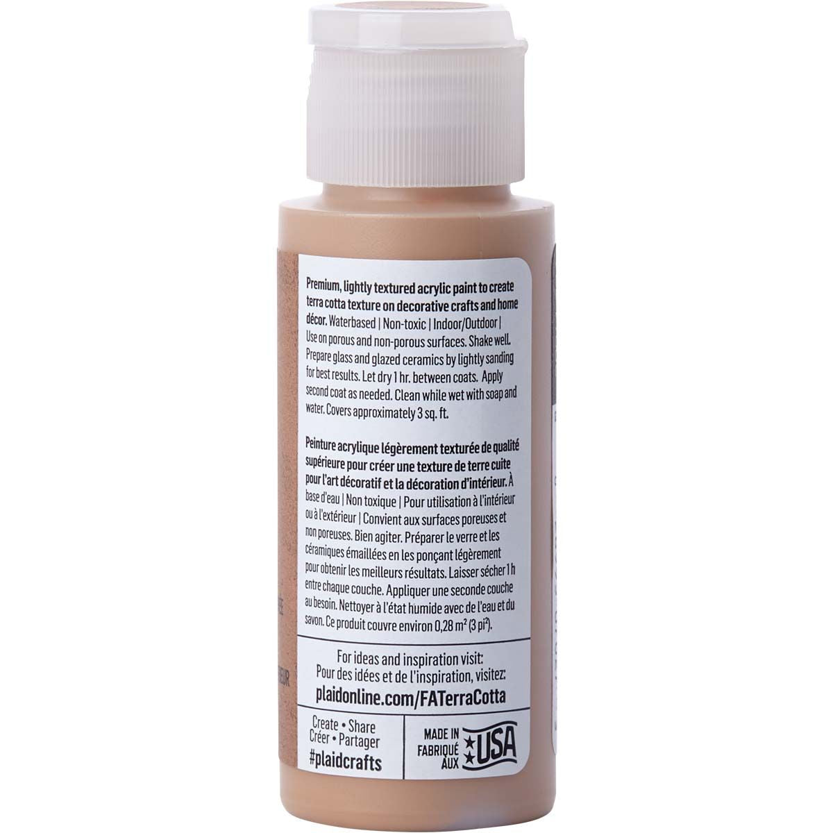 Folkart • Terrakotta-strukturierte Acrylfarbe, 59 ml, staubige Spur