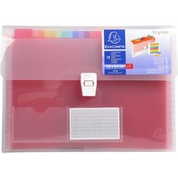 Sortiermappe Exacompta Crystal Multicolor Kunststoff 13 Fächer