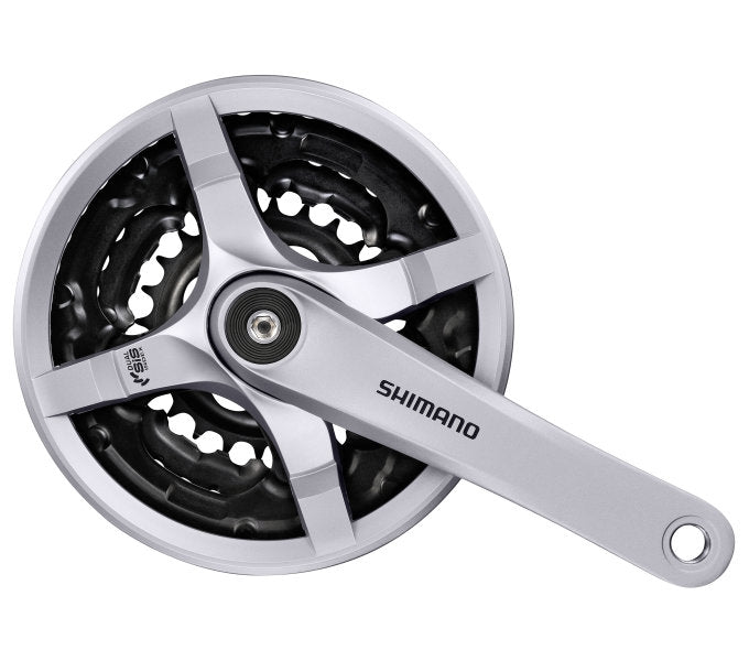 Shimano Kuranket 6 7 8 Speed-Turnier FC-Ty501 mit 170 mm Kurbelarm 42 x 34 x 24 t mit Kettenbildschirm Silber