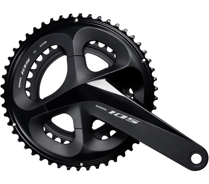 Shimano Kurbel 2 x 11 Geschwindigkeit 105 FC-R7000 172.5 53-39T mit hohlen Achse Schwarz