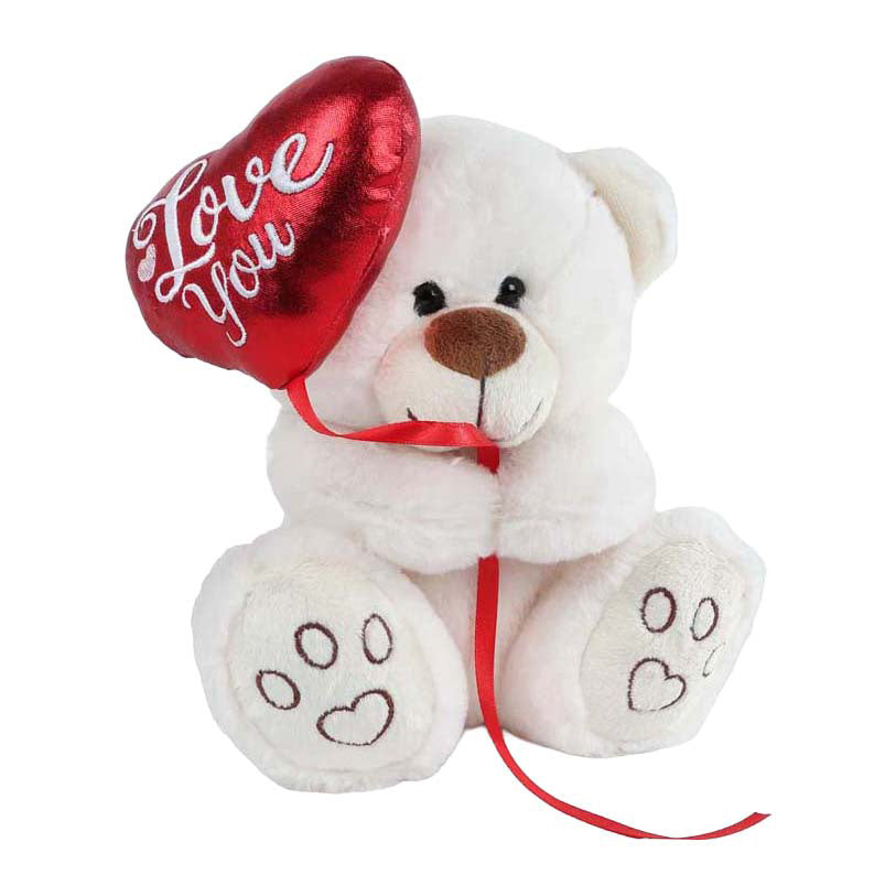 Bring mich nach Hause Bär mit Ballonherz-Plüsch – 20 cm