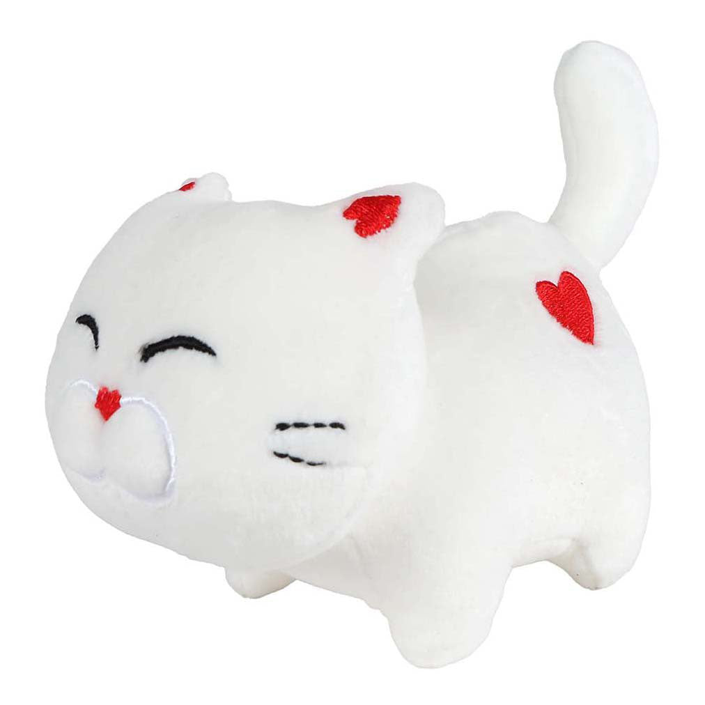 Nimm mich mit nach Hause Plüsch-Kuschelkatze mit Herz – 16 cm