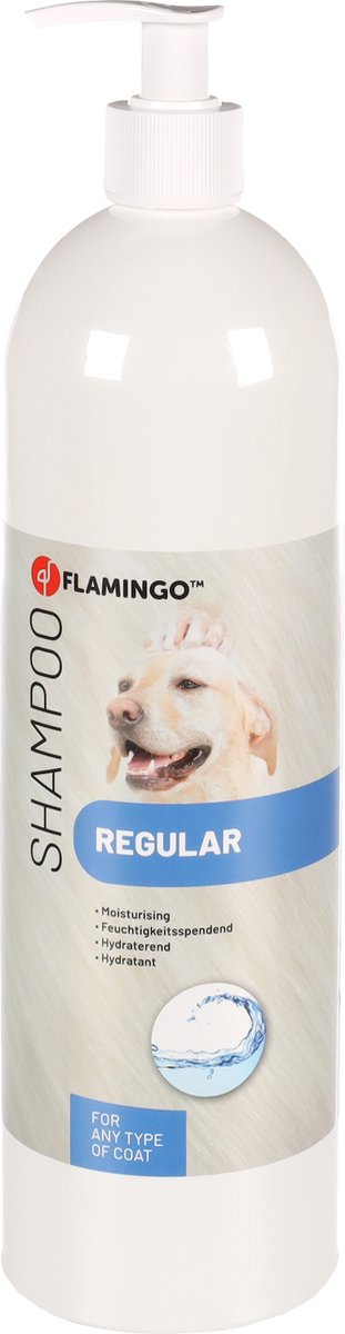 Flamingo-Hundeshampoo für alle Felltypen – 1l – feuchtigkeitsspendendes Shampoo für alle Hunde – pflegendes Basis-Pflegeshampoo –