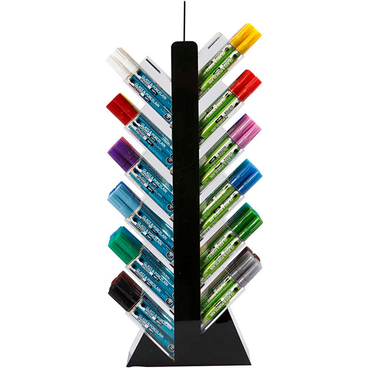 Kreul Glas-Porzellan-Marker, H: 52 cm, T: 11,5 cm, B: 24 cm, verschiedene Farben, 24x6 Stück 1 Box