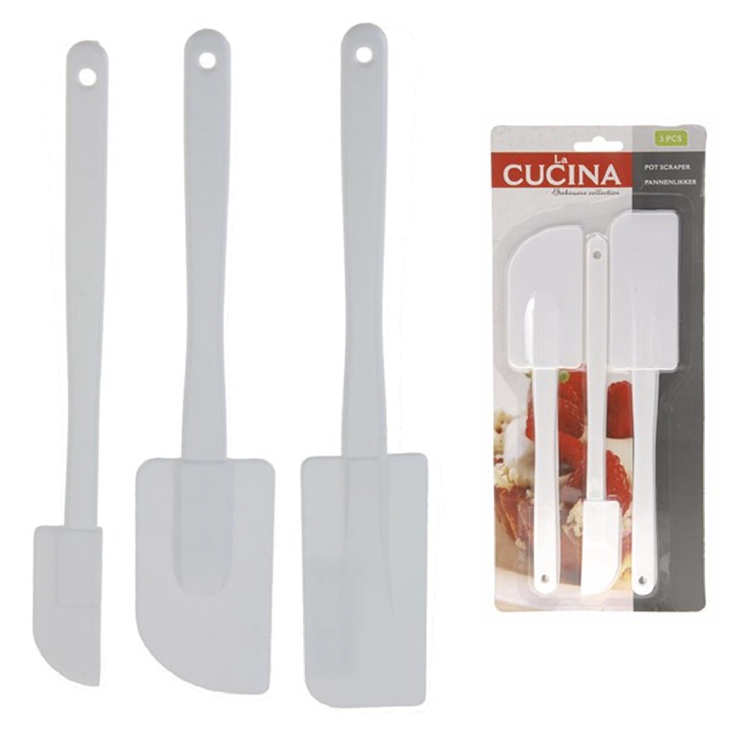 Cucina Pfannenschaber-Set, 3-teilig