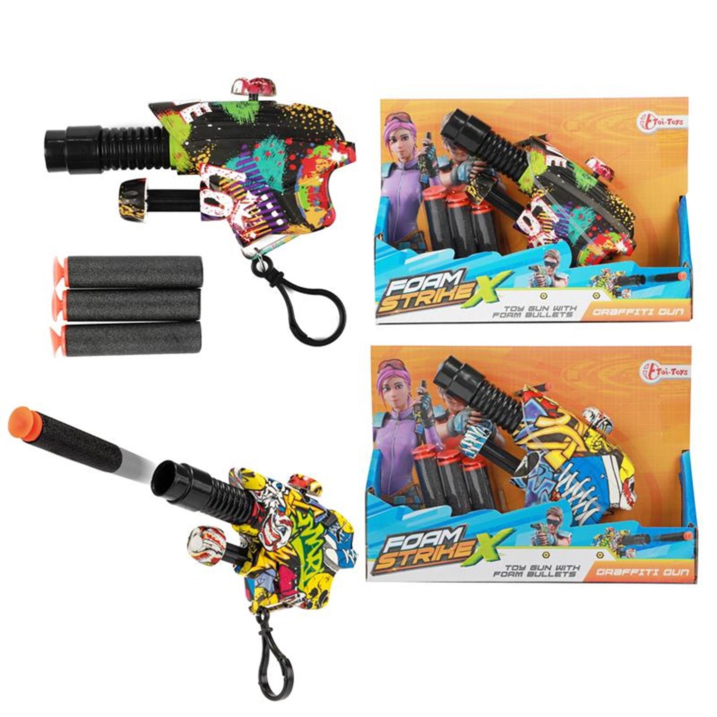 Toi-toys Toi Toys Pistole mit 3 Schaumstoffpfeilen
