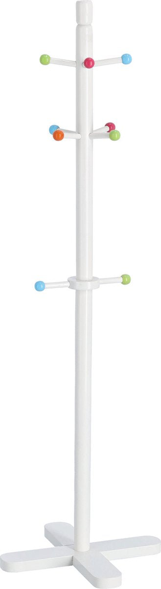 Zeller Baby-Garderobe für Kinderzimmer – 10 Haken – Holz – Weiß – 38 x 124 cm