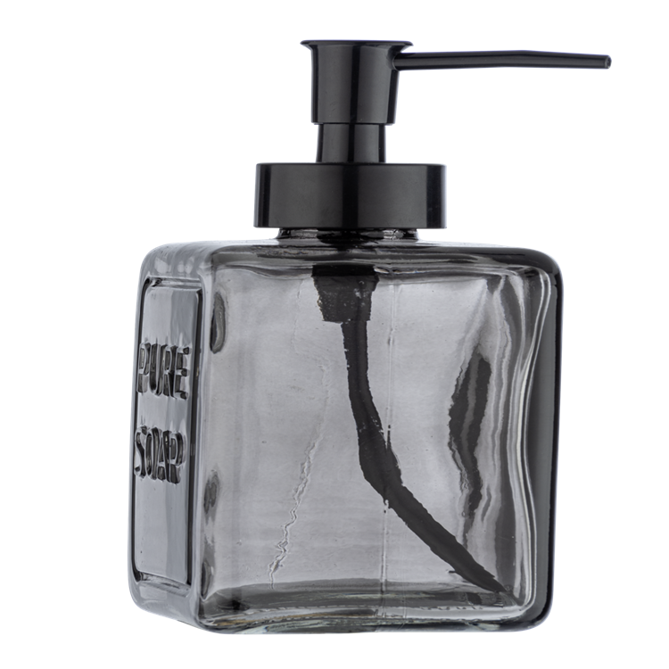 Wenko Seifenpumpe Glas grau 550 ml