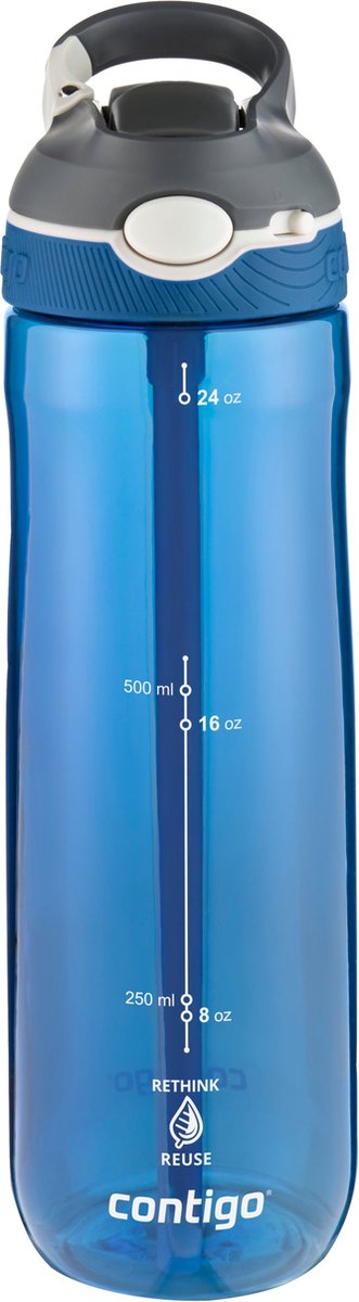 Contigo Ashland Autospout-Wasserflasche mit Strohhalm | große BPA-freie Trinkflasche mit 720 ml | Sportflasche | auslaufsichere Trinkflasche | ideal für die Schule, das Fitnessstudio, Radfahren, Laufen, Walken | Monaco