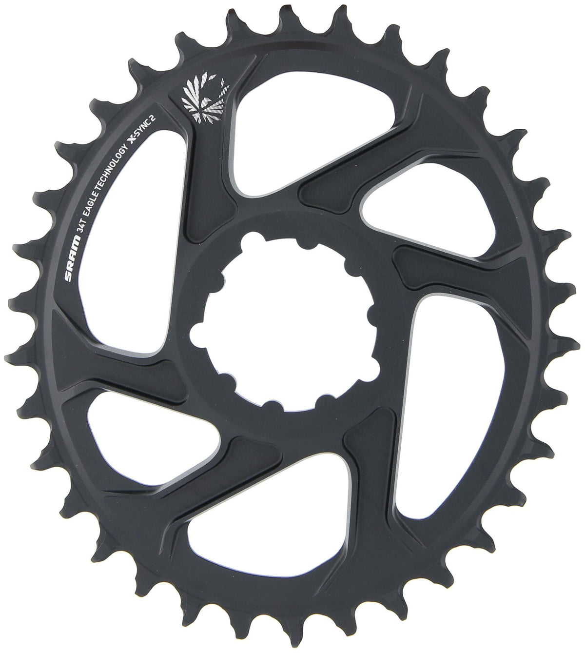 SRAM-Kettenring X-Sync 2 Oval Alu, 34t.