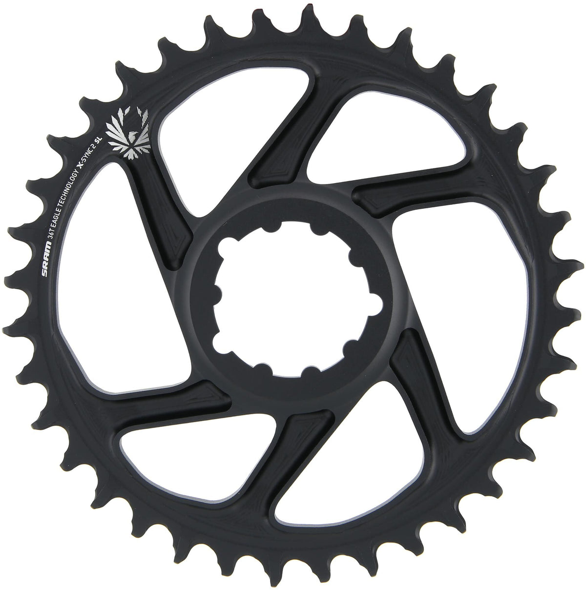 SRAM-Kettenring X-Sync2 SL 36 Zähne Alu Schwarz