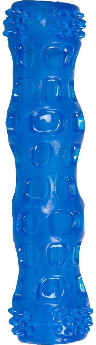Flamingo-Hundespielzeug – Bordy-Stick blau – 18 cm – LED-Lichtquietscher – TPR-Gummi – schwimmendes Spielzeug für Hunde