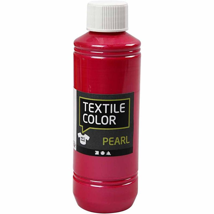 Creativ Company Textilfarbe, Perlmutt, Rosa, 250 ml 1 Flasche