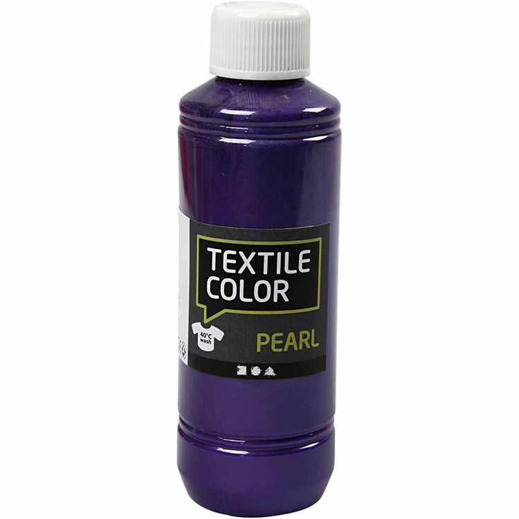 Creativ Company Textilfarbe, Perlmutt, Violett, 250 ml 1 Flasche