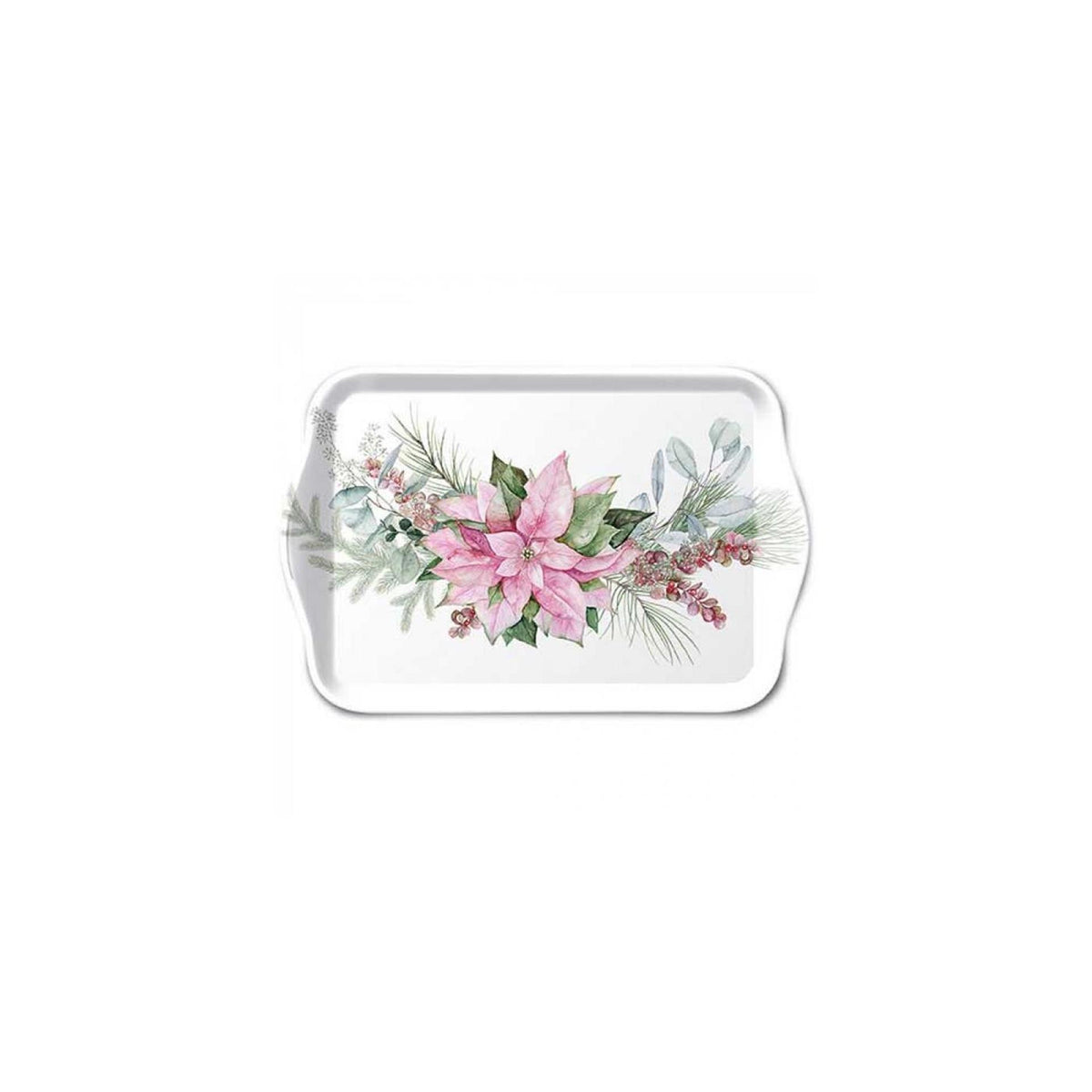 Ambiente Tablett 13x21cm rosa Weihnachtsstern