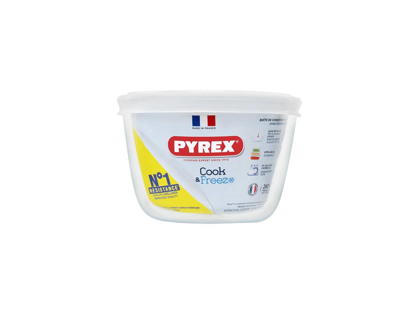 Pyrex Cook Freeze -Skala um 0,6 l 12 cm mit Klammerdeckel