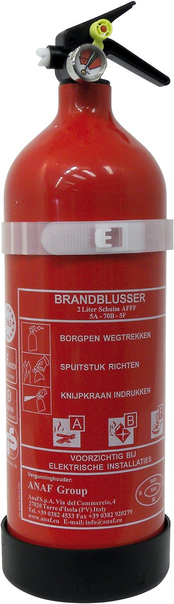 Carpoint Feuerlöscher Klasse AB 2 Liter Schaumlöscher mit Wandhalterung