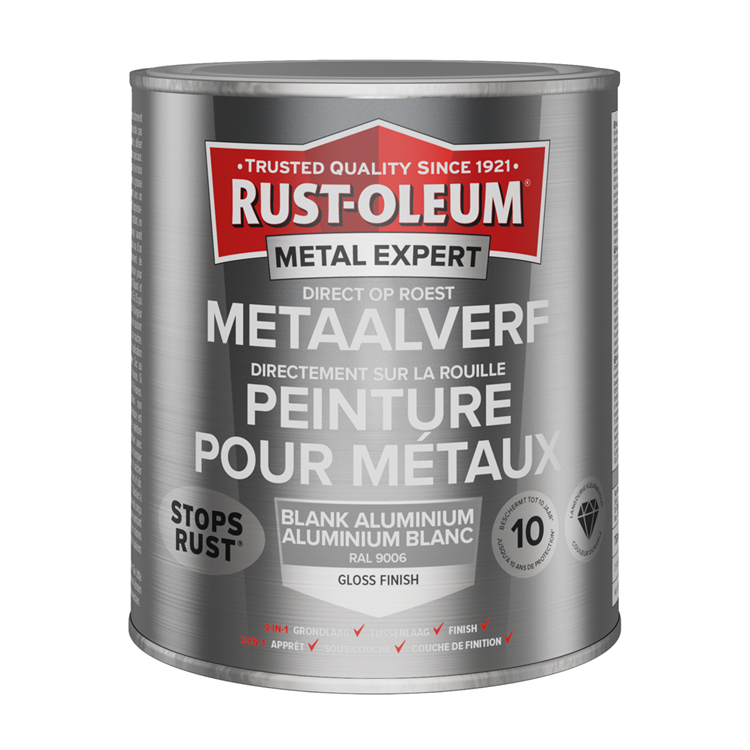 Rust-Oleum 1071353 – Metallfarbe –hg –ral9006 –400 mldirekt auf Rost | 1 Stk