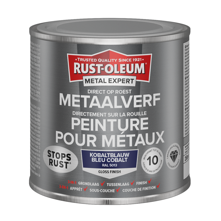 Rust-Oleum 1071405 – Metallfarbe-hg -ral5013 – 250 m direkt auf Rost | 1 Stk