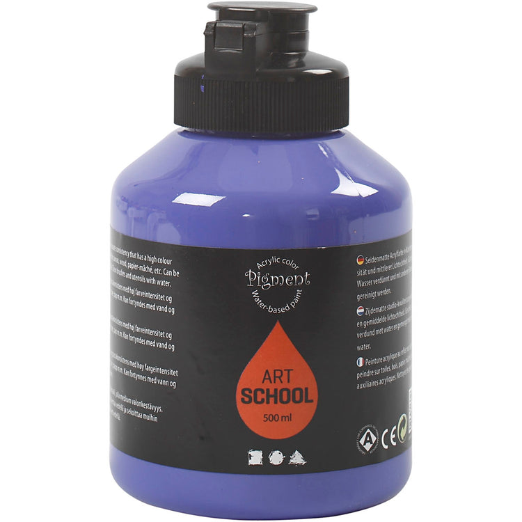 Creativ Company Acrylfarbe, halbglsy, halbtransparent, violettblau, 500 ml 1 Flasche