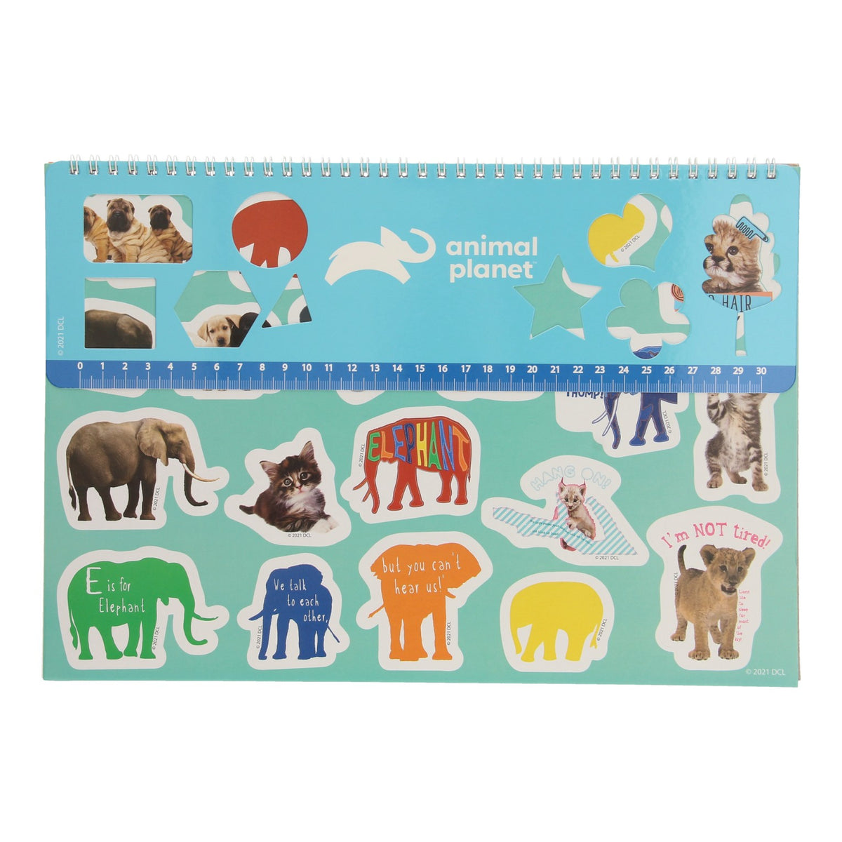 Sketch Block Animal Planet mit Aufklebern