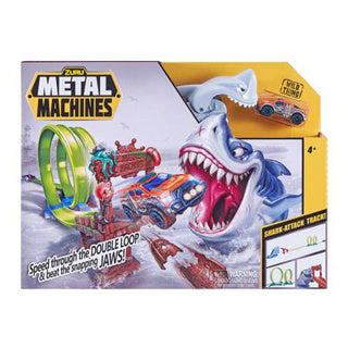 Zuru Metal Machines Haifisch -Angriffs -Rennstrecke mit Datcast Auto