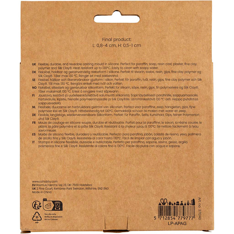 Creativ Company Silikonformen, Rosen, H: 0,5-1 cm, L: 0,8-4 cm, 1 Stück