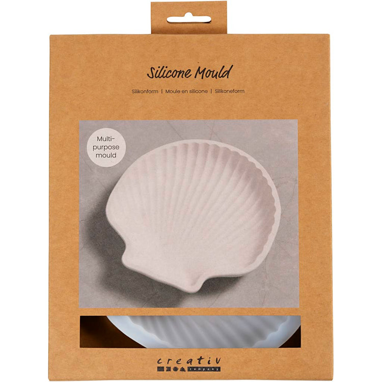 Creativ Company Silikonformen, Muschelschale, H: 2,5 cm, L: 14,5 cm, B: 14 cm, 1 Stück