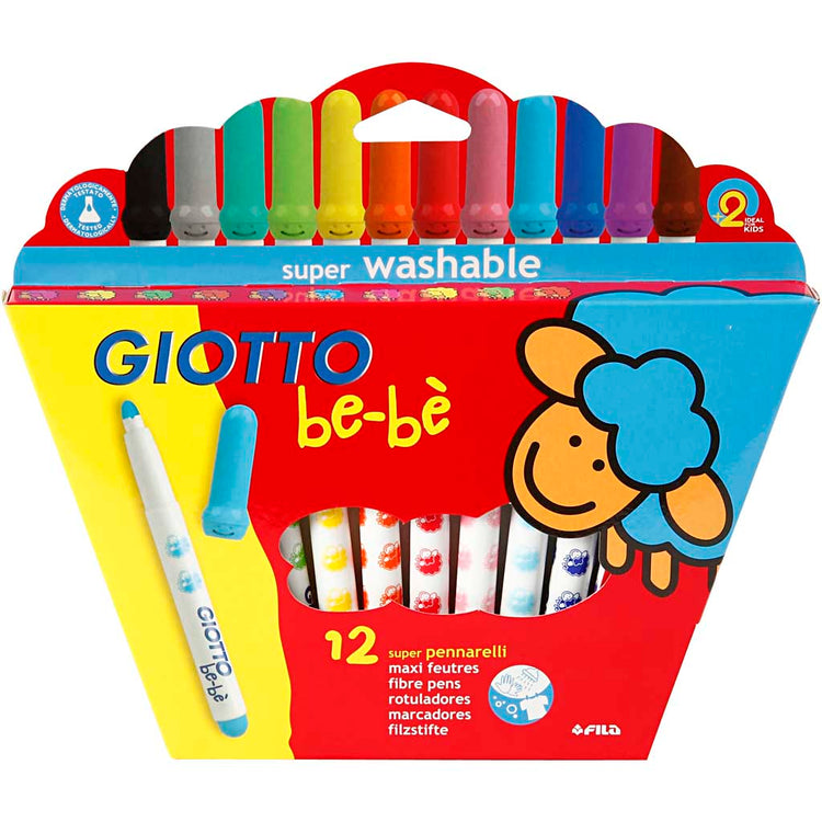Giotto-Marker, D 5 mm, Strichstärke 1-3 mm, verschiedene Farben, 12 Stück 1 Box
