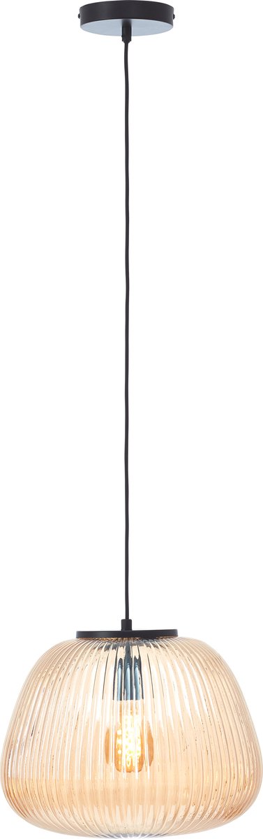 Brilliant Kaizen – Hängelampe – Glas – 1xE27 max. 40 W – Bernsteinschwarz