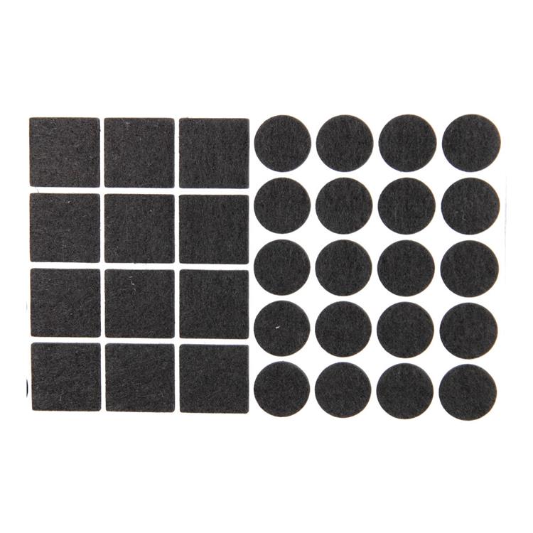 Mack 1069036 - Sortiment selbstklebender Filz schwarz | 12 Stück