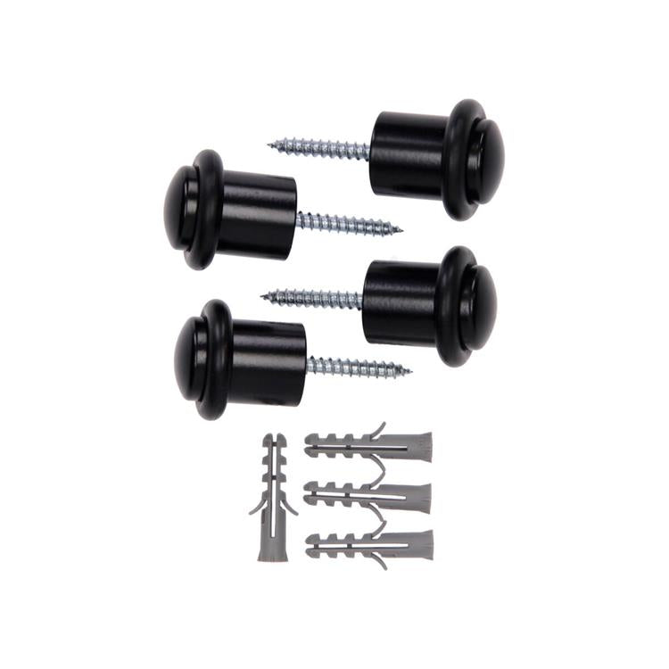 Mack 1069379 - Türstoppzylinder Modell schwarz ø 20h30 mm 4 Stück Stk | 6 Stück