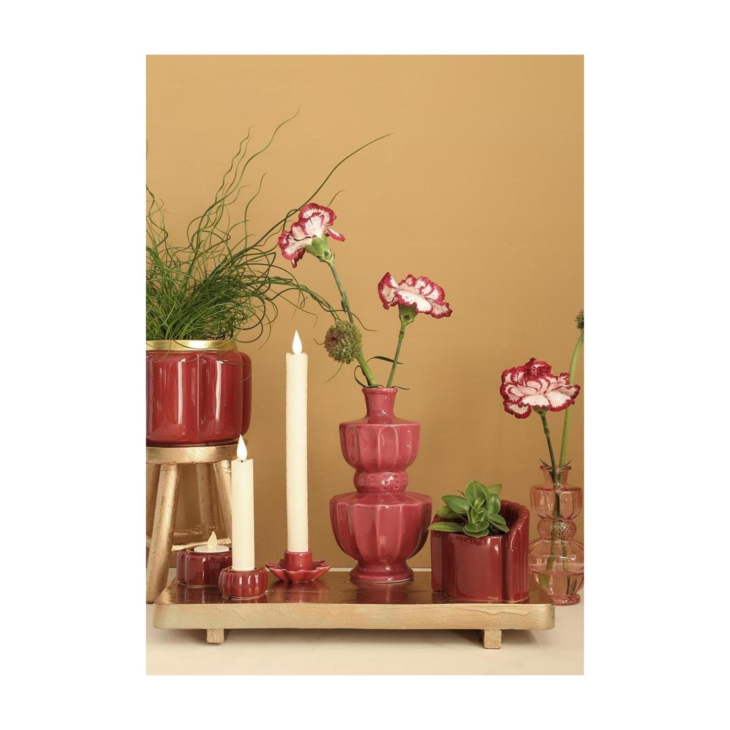 Ideen 4 Jahreszeiten Vase Bellagio Kirsche ø11xh20cm