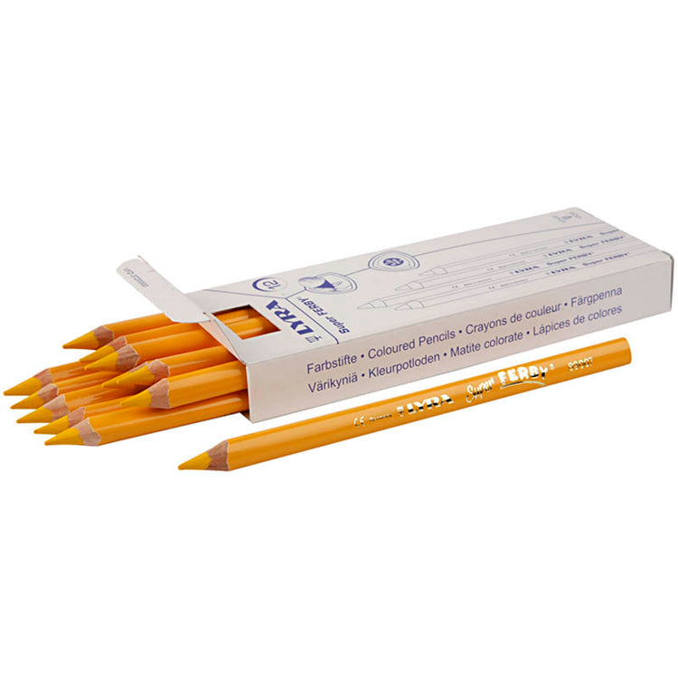 Lyra Super Ferby 1 farbige Stifte, L: 18 cm, Füllung 6,25 mm, gelb, 12 Stück 1 Box
