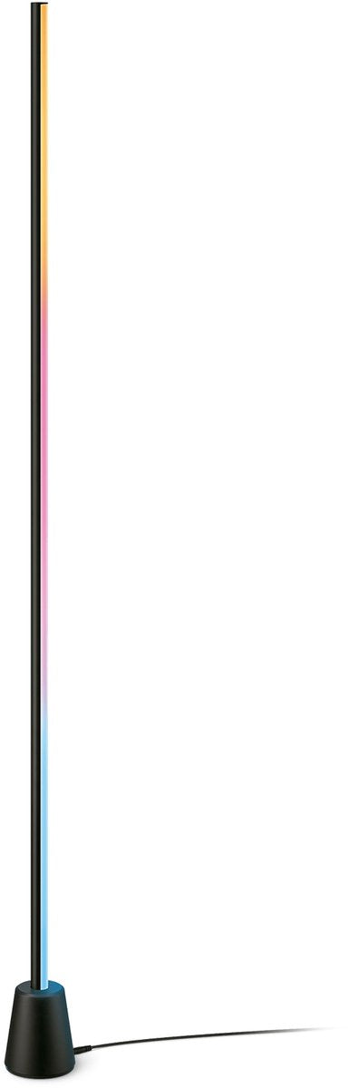 Philips Smart Lighting – Stehleuchte mit Farbverlauf – Stehleuchte – RGB – farbiges und einstellbares weißes Licht – Musiksynchronisierung – Wandfluter – Höhe: 140 cm – Schwarz – funktioniert mit der Wiz-App – WLAN
