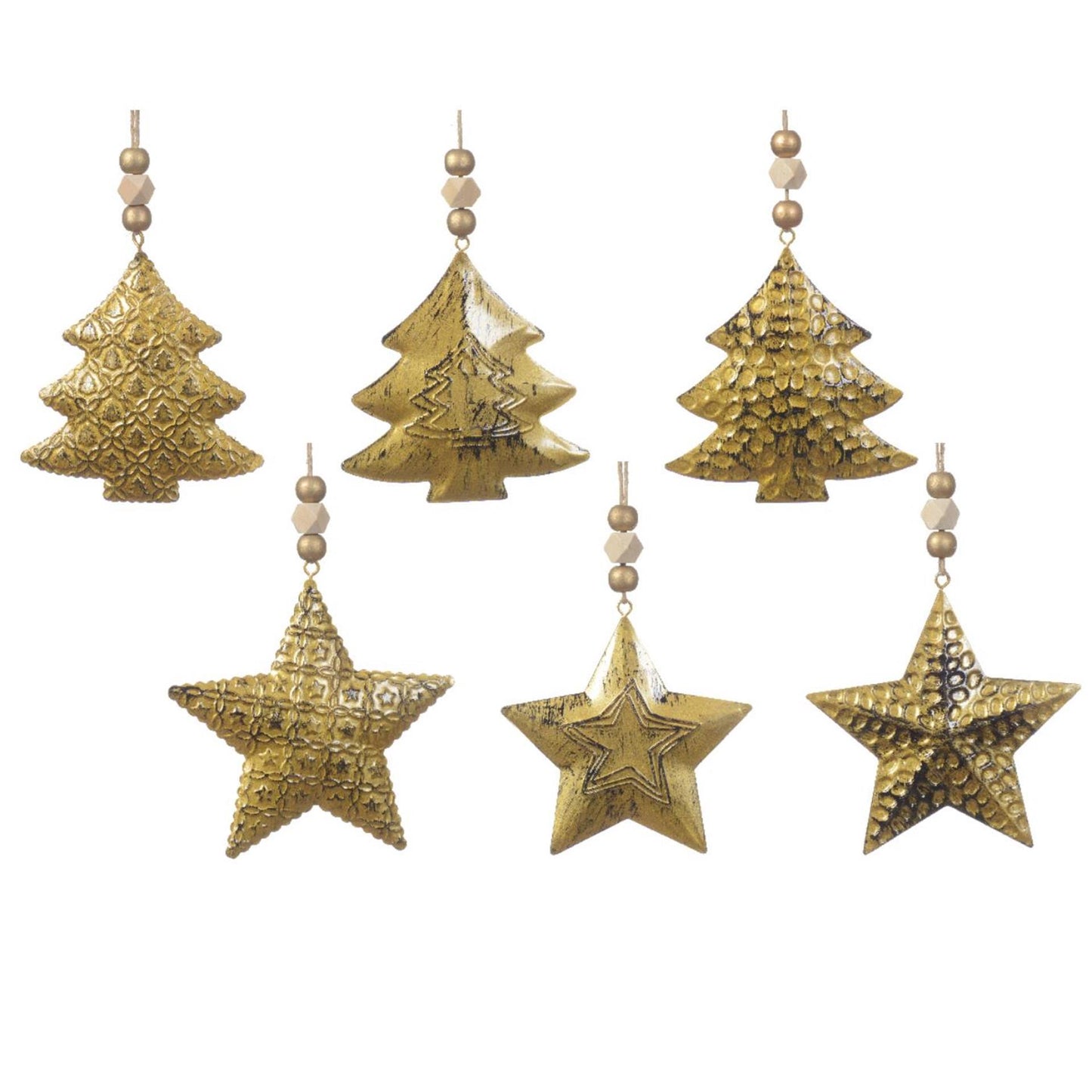 Decoris Weihnachtsanhänger Eisen Antikgold 1x10x14cm