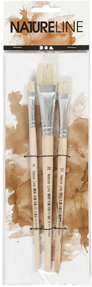 Creativ Company Nature Line Bürsten 8 12 20 Plat, 3st.